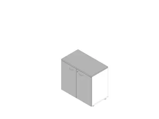 kantoorkast,HxBxD 730x800x450mm,1xhouten vloer,2ordnerhoogte,romp wit - 1