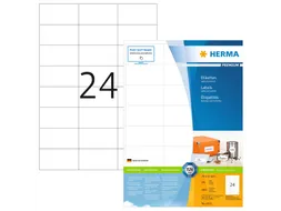 HERMA 4615 Premium etiketten A4 70x37mm Wit 4800 stuks