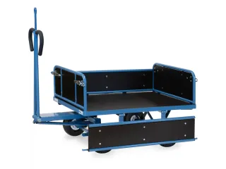 Handtrekwagen 6453PZ 450kg 1140x740mm hout polyurethaan trekoog - 2