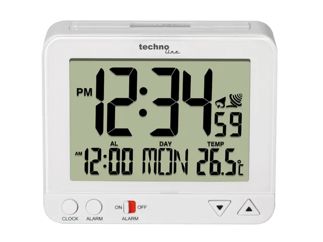 Wekker Technoline WT 195 95x80x32mm wit