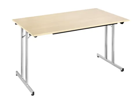 Klaptafel Vrijstaand 140x80 Cm Onderstel Aluminium Esdoorn
