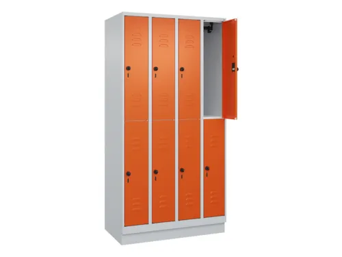dubbeldekse locker,HxBxD 1950x1000x500mm,4x2vak.,vak B 250mm