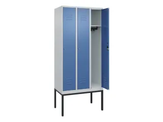 locker,HxBxD 2120x900x500mm,3vak,vak B 300mm,cil.-slot,voetonderstel - 2