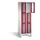 lockerkast 1850x610x500mm 2x3 vakken Cilinderslot Poten, RAL3003