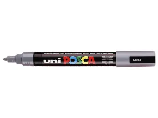 Verfstift Posca PC5M Medium Punt 1,8-2,5mm Grijs - 1