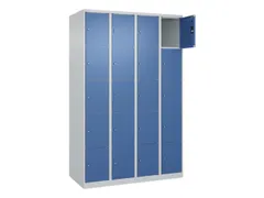 lockerkast,HxBxD 1850x1200x500mm,4x5vakken,vak B 300mm,cil.-slot