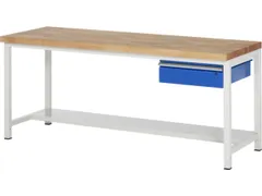 werkbank,HxBxD 840-1040x2000x700mm,beukblad,draagverm. 1250kg,4voeten