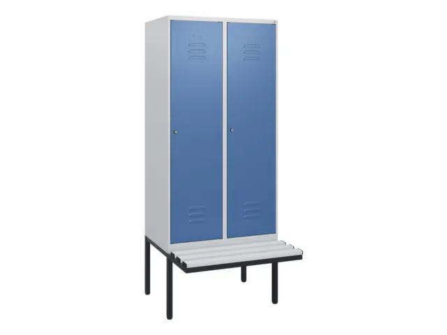 locker met bank,HxBxD 1950x800x815mm,2vak,vak B 400mm,cil.-slot