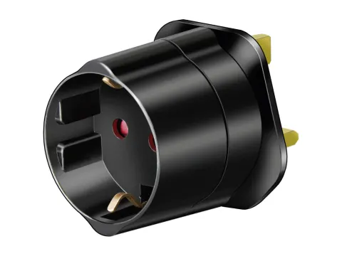 Reisstekker Brennenstuhl adapter GB/UK met aarding zwart