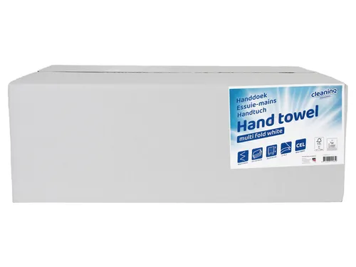 Handdoek Cleaninq I-vouw 2-laags 203x320mm 25x120 stuks wit