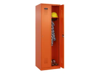 locker,HxBxD 1850x600x500mm,2vak,vak B 300mm,cil.-slot,staand op vloer - 1