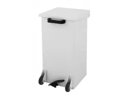 Mobiele Carro-Kick Pedaalemmer 55 Liter Wit Vuurbestendig