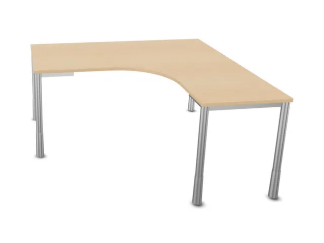 bureau à retour à hauteur réglable,HxlxP 720-840x1600x1600mm,NE-ér