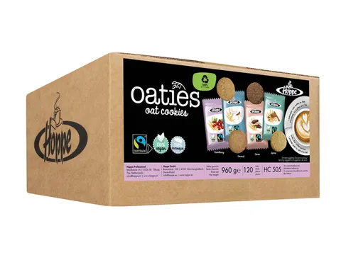 Haverkoek Hoppe Oaties fairtrade koekjesmix 120 stuks