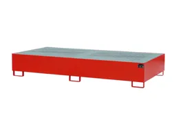 opvangbak,v. 2xIBC,opvangvol. 1000l,HxBxD 435x2650x1300mm,m. rooster