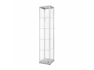 Glazen Vitrinekast LED Verlicht 40x40x200cm - 1