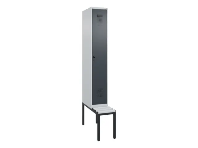 locker met bank,voor scheiding van kleding,HxBxD 2120x300x815mm,1vak