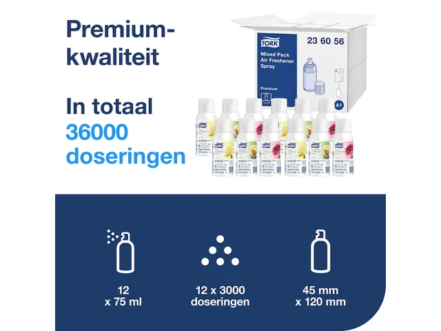 Luchtverfrisser Tork A1 236052 Air freshner floral 75ml Navulling