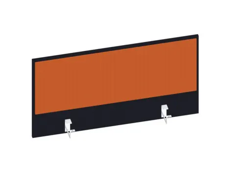 baliepaneel,v. bureau,aanbouw achter,B 1000mm,CC-zwart,BN3012-oranje