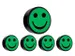 Aimant Smiley 35mm vert 5 pièces