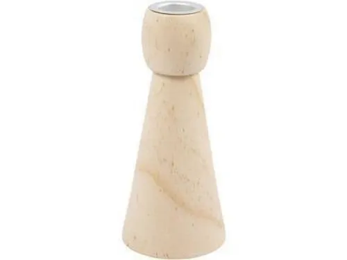 Kandelaar Creativ Company hout conisch 14.5cm