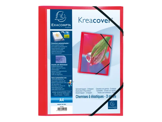 Chemise à élastiques 3 rabats polypropylène translucide Krea Cover