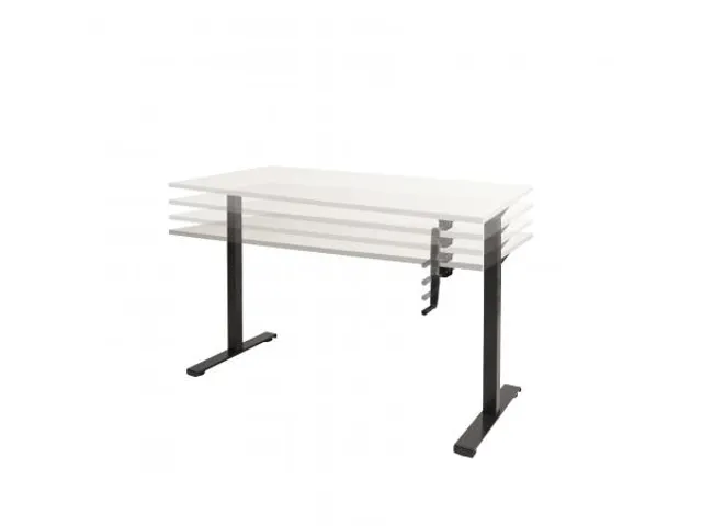 Piètement assis-debout à manivelle Dextro Solo 120-180 Noir