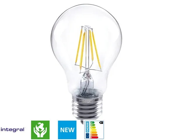 Ledlamp Integral E27 4.5W 2700K warm licht 470lumen dimbaar