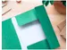 Elastomap A4 Met 3 Kleppen Karton Groen Voor 200 Vel Pak 10 Stuks