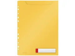 Insteekmap U-model Leitz Cosy harmonica A4 met perforatiestrip PP geel