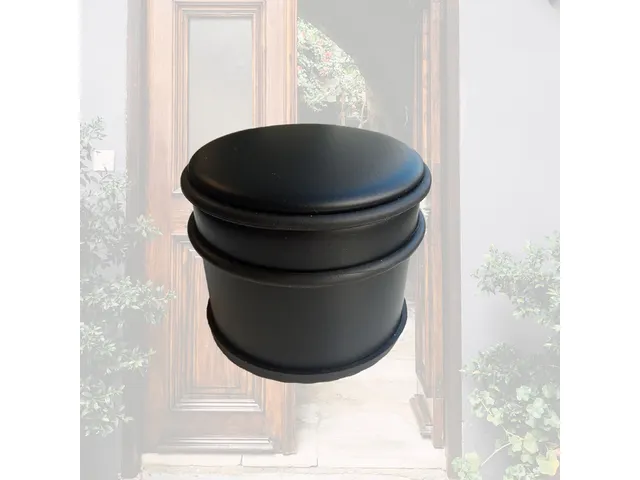 Deurstopper BRASQ met rubberen ringen zwart