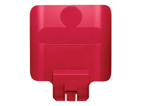 Paneel Rubbermaid Slim Jim Recyclestation voor label rood