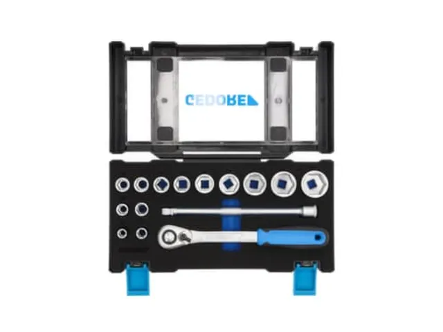 19 DMU-20 Jeu de douilles 1/2 15pièces 6pans 10-32mm