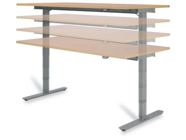 Elektrisch ihv sta-zit-bureau HxBxD 650-1250x1800x800mm decor Onyx