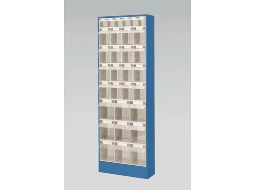 Transparante Magazijnbakken 31Bakken Abs-Kunststof Corpus Ral5007