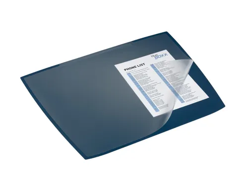 Schrijfonderlegger Artwork 590x470mm Met Transparante Cover PP Blauw