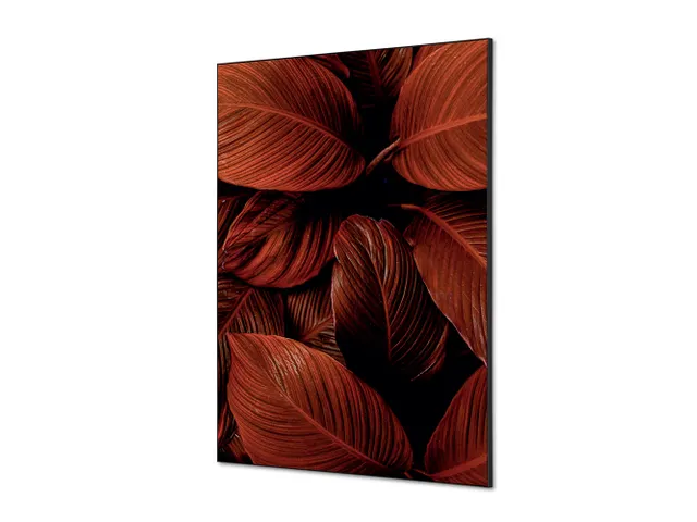 Wanddecoratie Textiel Set A1 Botanische Bladeren Rood