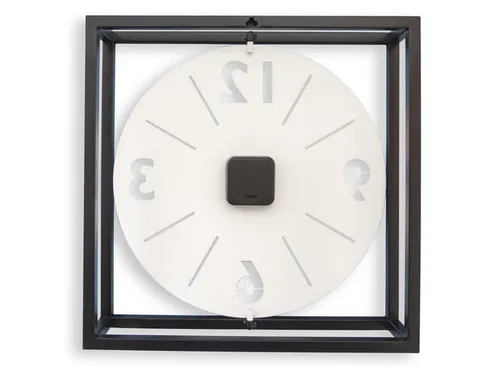 Tafel/wandklok NeXtime Time Frame 40x40cm wit metaal