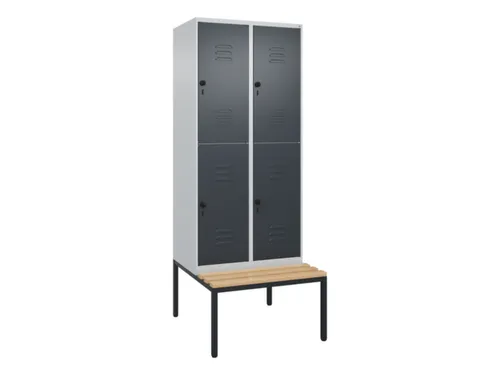 Dubbeldekse dekenkist,HxBxD 2120x800x815mm,2x2vak.,vak B 400mm