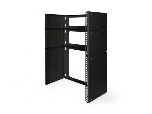 Patchhouder 8U wandmontage 372x505x250mm Stapelbaar Zwart