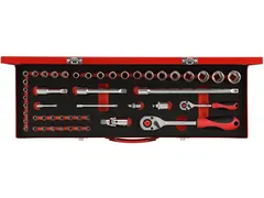 GEDORE RED R46004049 Dopsleutelset 1/4 inch+1/2 inch 49-delig
