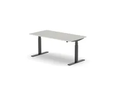 Elektrisch ihv bureau,HxBxD 650-1310x1600x800mm,blad lichtgrijs