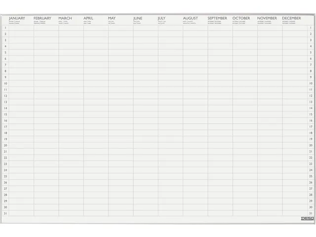 jaarplanner Ultra Thin 60x90 cm