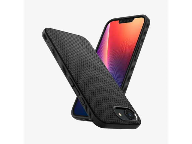 Spigen iPhone 16E Hoes Liquid Air Mat Zwart