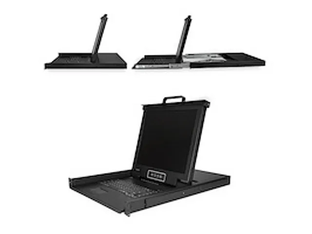 8 port KVM Rack Console met 1,8m Lange Kabels 17 inch Lcd