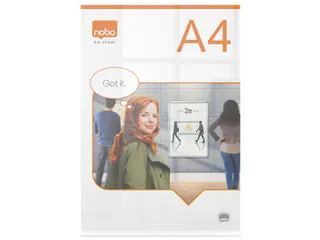 Infobord Nobo Premium Plus A4 acryl vrijstaand - 2