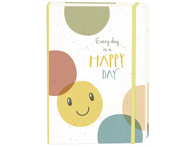 Notitieboek Smiley Happy Day A5 lijn 92 pagina's softcover