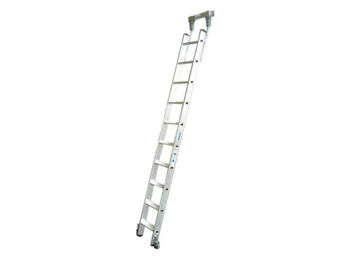verrijdbare stellingladder,balk L 2,7m,v. H tot 2,83m,10,treden