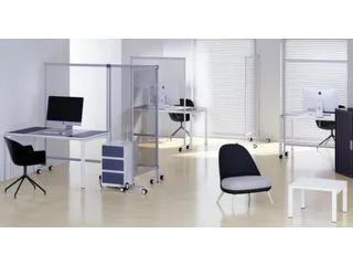 mobiel hygiënescherm 1800x1200x390mm enkel veld PMMA - 5