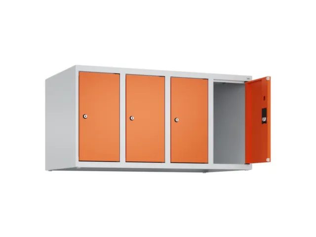 opzetkast,v. locker,4vak.,vak B 250mm,HxBxD 500x1000x500mm,vleugeldeur